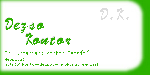 dezso kontor business card